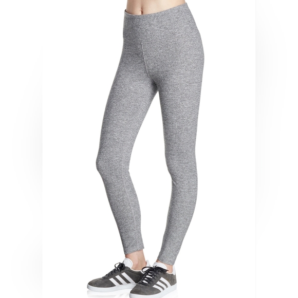 Kyodan grey herringbone zigzag jacquard high waist sporty leggings, M, NWT - Picture 1 of 11